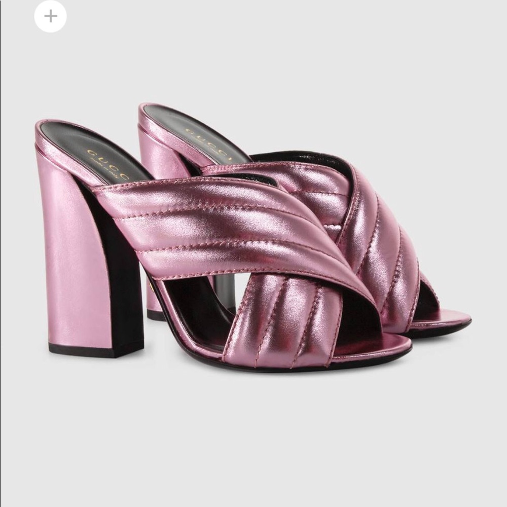 ISO Gucci Webby Metallic Crossover Sandal size 37